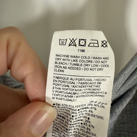 Athleta Tank Top Women's XL Grey Ribbed Scoop Neck Athletic Fitted - Picture 5 of 9